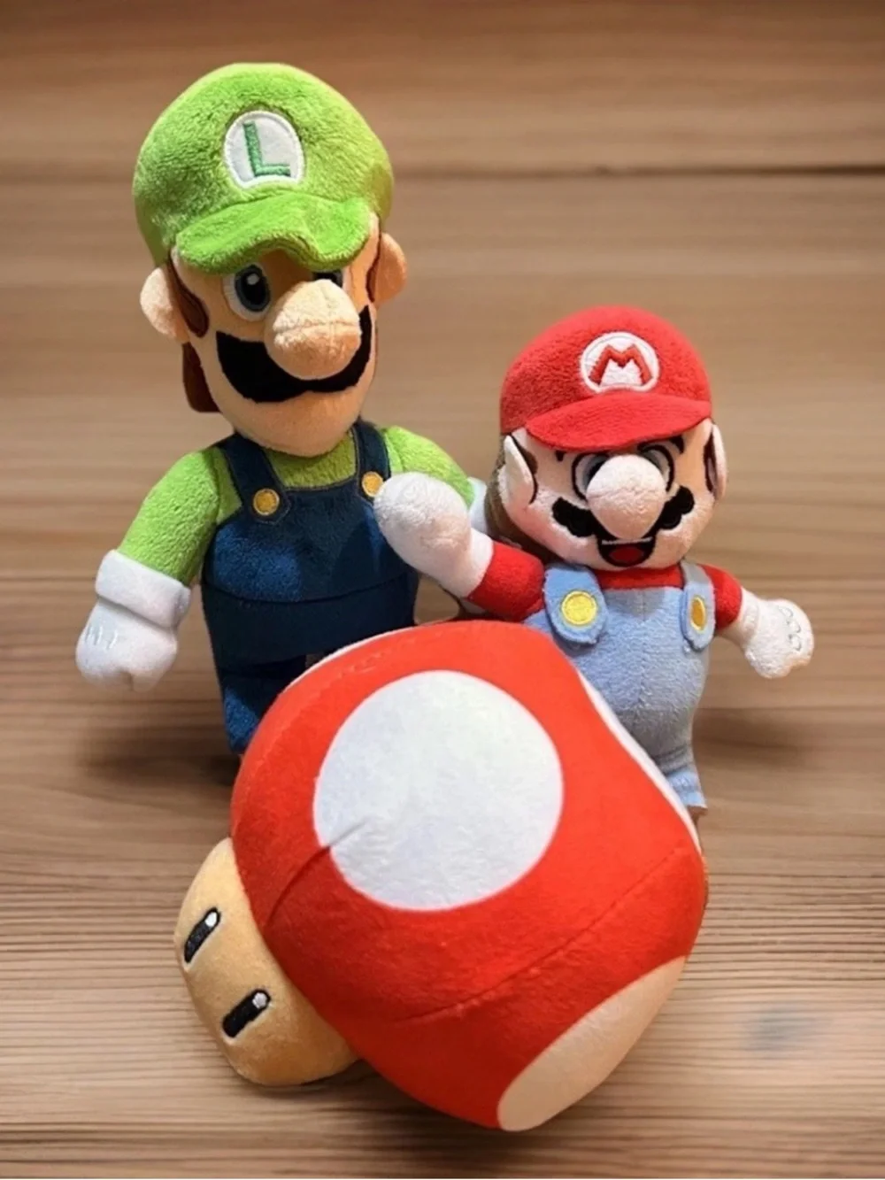 Nintendo Super Mario 4 Pc Plush Set: Mario Luigi Yoshi & Mushroom Stuffed Animal
